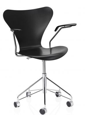 Siebener Armlehnendrehstuhl 3217 Fritz Hansen